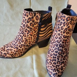 Women's booties, Animal print